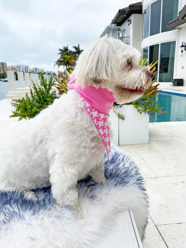 Bandana - PINK HOUNDSTOOTH