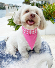 Bandana - PINK HOUNDSTOOTH