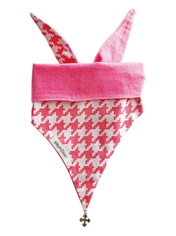 Bandana - PINK HOUNDSTOOTH